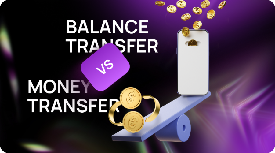 Balance transfer is used to To move debt from one bank account to another with a lower interest rate, whereas money transfer allows you to send funds from one bank account to another, e.g., pay bills or send funds to friends and family.