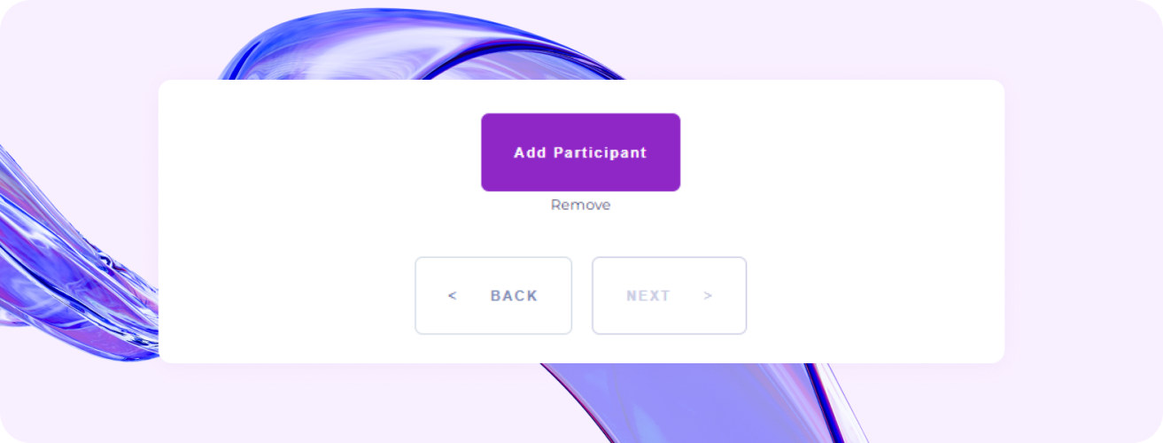To add a representative to an onboarding form, send a verification link via email or secure communication, enter the representative's details, and click "Add Participant".