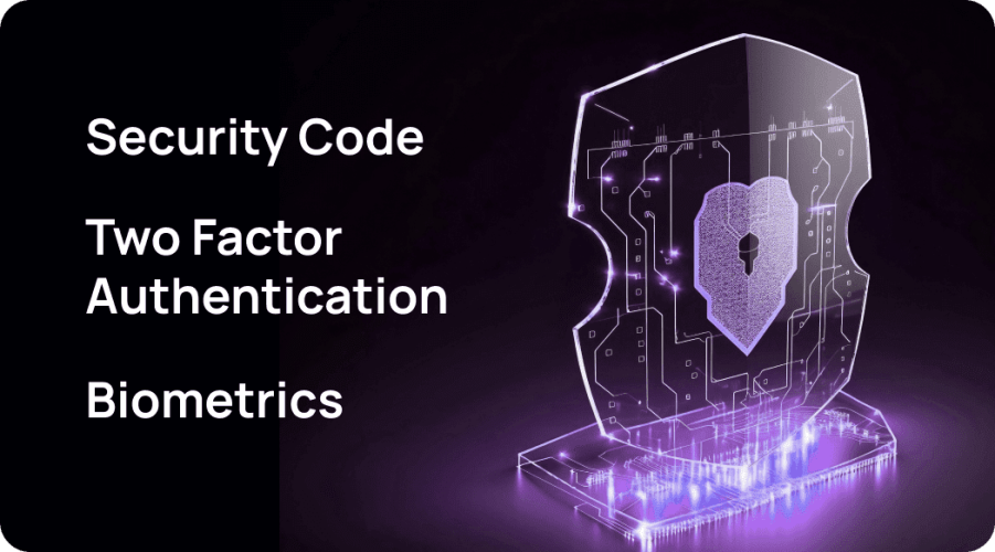 Enhanced account security features: Security Code, 2-factor Authentication, and Biometrics at Transferra.