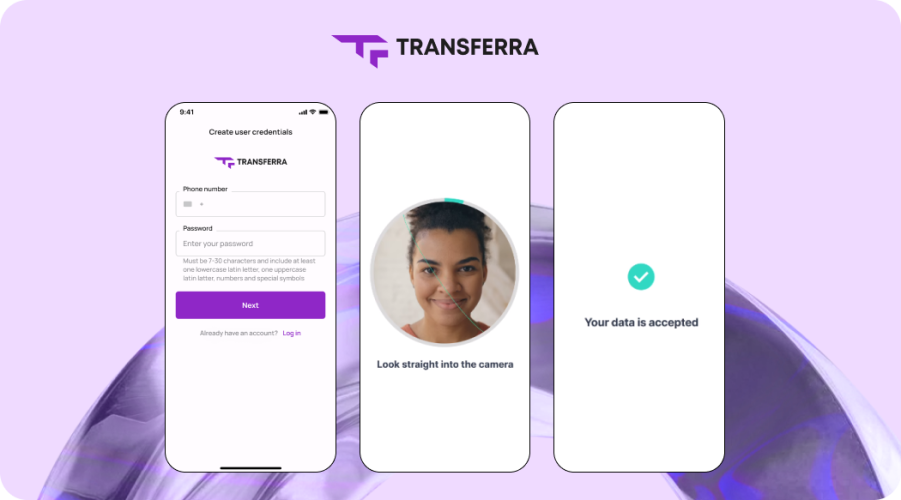 Transferra offers fully digital onboarding with the possibility to submit all documentation online.
