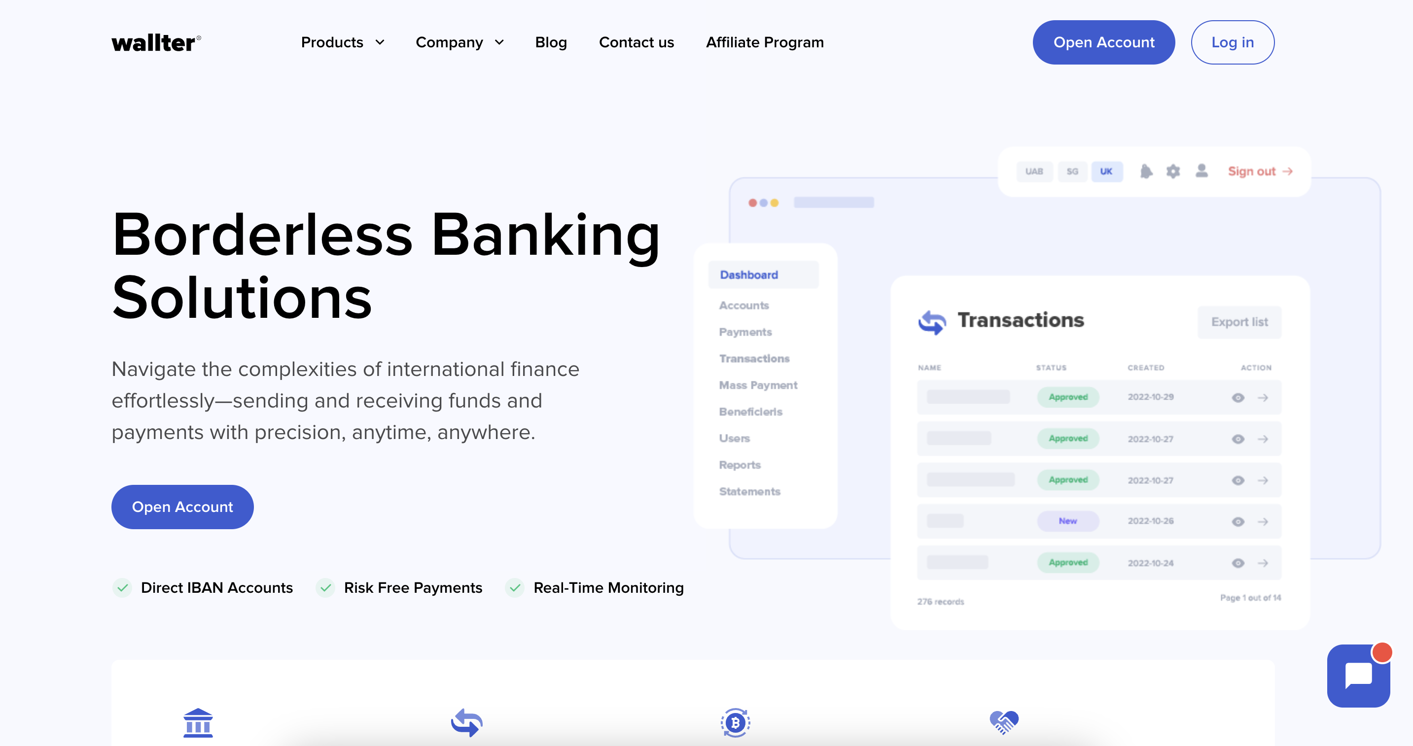 Wallter Online Business Account