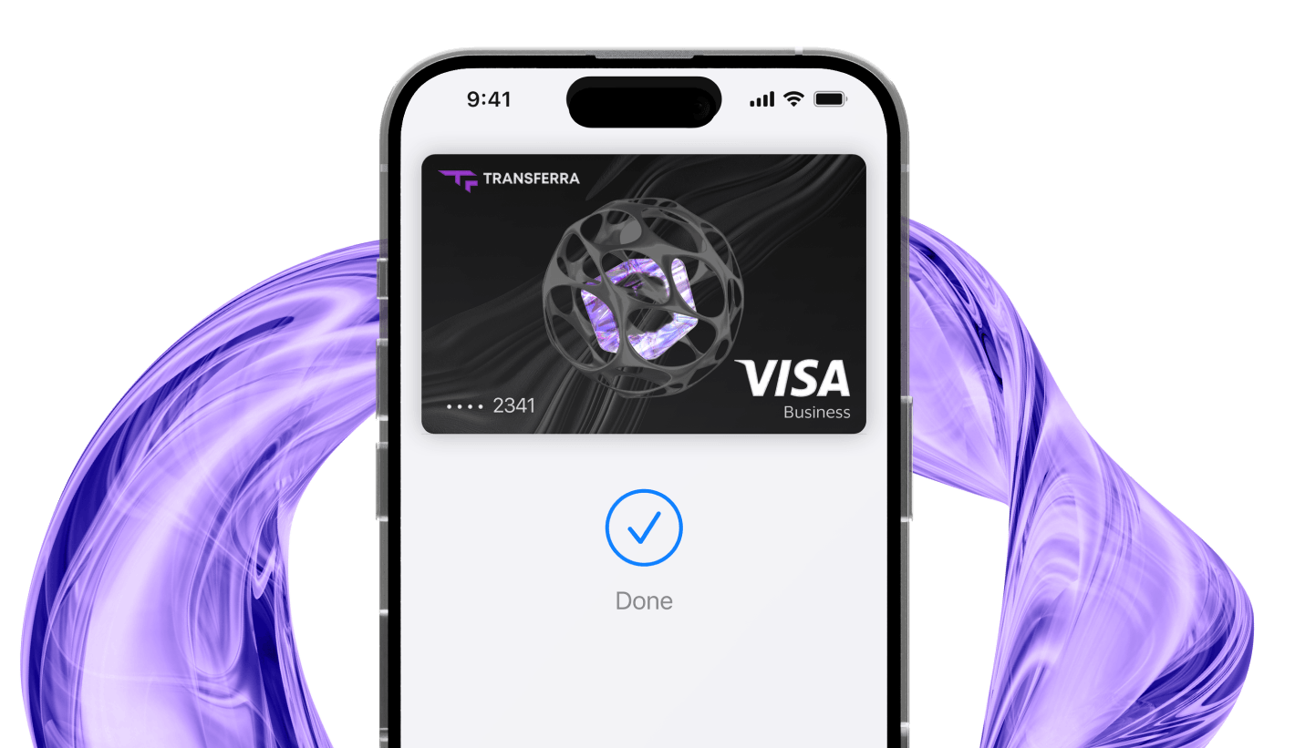 Add Transferra Corporate Card to Apple Pay